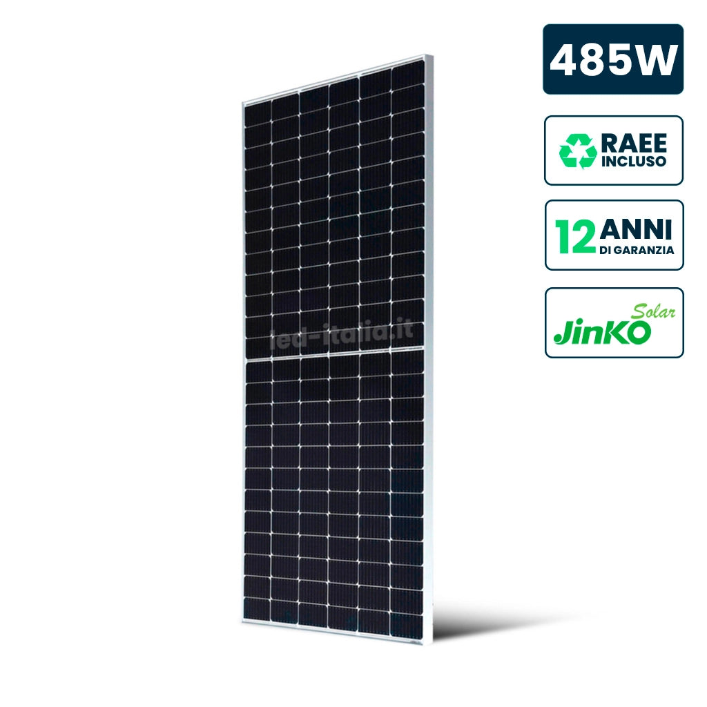V-TAC Modulo Fotovoltaico JINKO Solar TIER-1 da 485W Tiger Neo, Monocristallini N-Type TOPcon, Silver Frame IP67/IP68 12262 V-TAC Modulo Fotovoltaico JINKO Solar TIER-1 da 485W Tiger Neo, Monocristallini N-Type TOPcon, Silver Frame IP67/IP68 12262